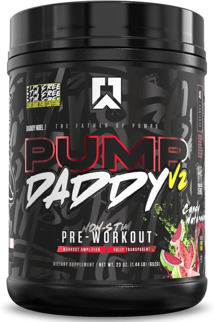 RYSE Pump Daddy V2 Pre Workout Powder - Noel Deyzel Signature - Candy Watermelon - Non-Stim Supplement with Citrulline, Creatine and Beta Alanine for Pumps, Endurance and Strength - 40 Servings - Image 2