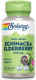 SOLARAY Echinacea and Elderberry Capsules, 440 mg | 100 Count - Image 2