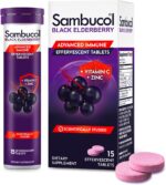 Sambucol Black Elderberry Effervescent Tablets - Elderberry with Zinc and Vitamin C for Adults, Elderberry Dissolving Tablets, Berries - 15 Count - Image 2