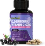 Sambucus Elderberry with Zinc & Vitamin C - 5 in 1 Immune Support Supplement, Non-GMO, 120 Vegetarian Capsules, 2 Months Supply - Image 2