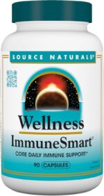 Source Naturals Wellness ImmuneSmart - for Core Daily Immune Support*, with Vitamins A, C, and D, Zinc, Elderberry, Echinacea, Andrographis, Turkey Tail and Garlic - 90 Capsules - Image 2