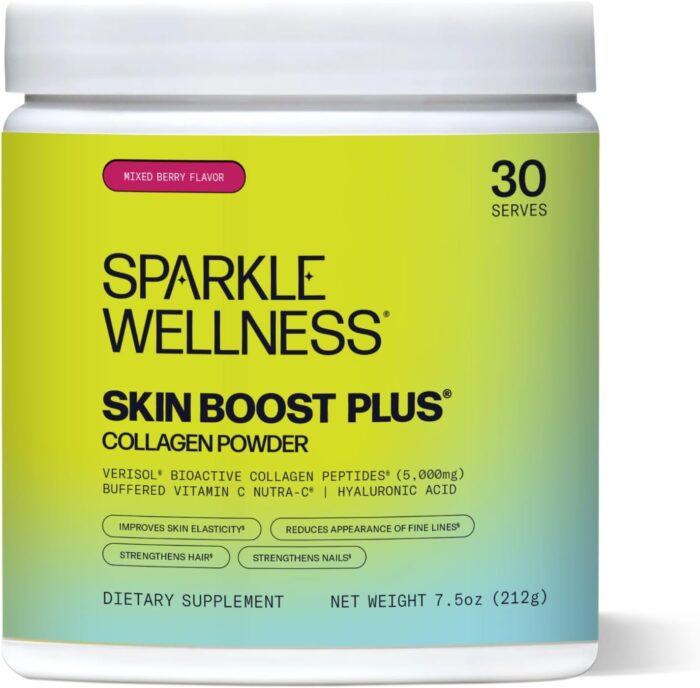 Sparkle Wellness Skin Boost Plus (Mixed Berry) [30-Serves] | Collagen Powder Supplement with VERISOL Bioactive Hydrolyzed Collagen Peptides, Vitamin C & Hyaluronic Acid to Improve Skin Elasticity - Image 2