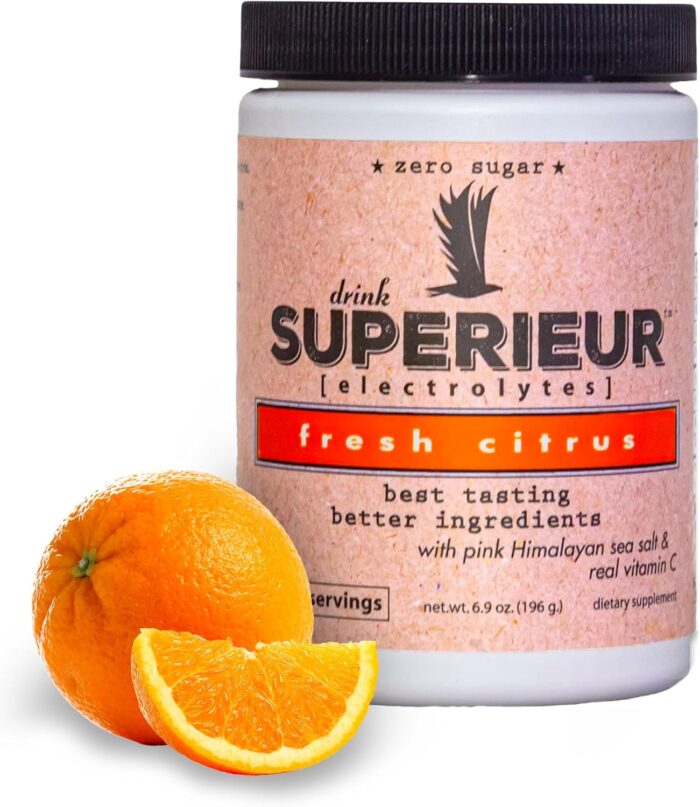Superieur Electrolytes – Plant Based Electrolyte Supplement w/Sea Minerals for Hydration & Recovery – Keto Friendly, Non-GMO, Zero Sugar, Vegan Healthy Sports Drink Powder – Citrus (70 Servings) - Image 2