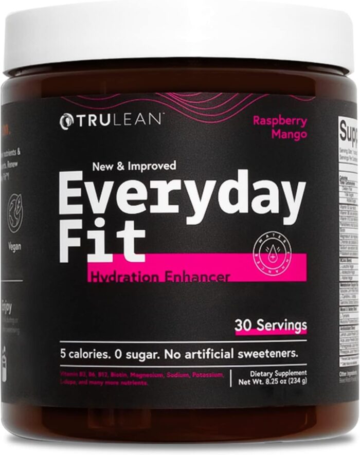 TRULEAN Everyday Fit Water Enhancer Sugar Free Electrolyte Powder Drink BCAA Blend Keto Amino Acid Supplement Tasty Sweet Raspberry Mango 30 Servings (Pack of 1) - Image 2