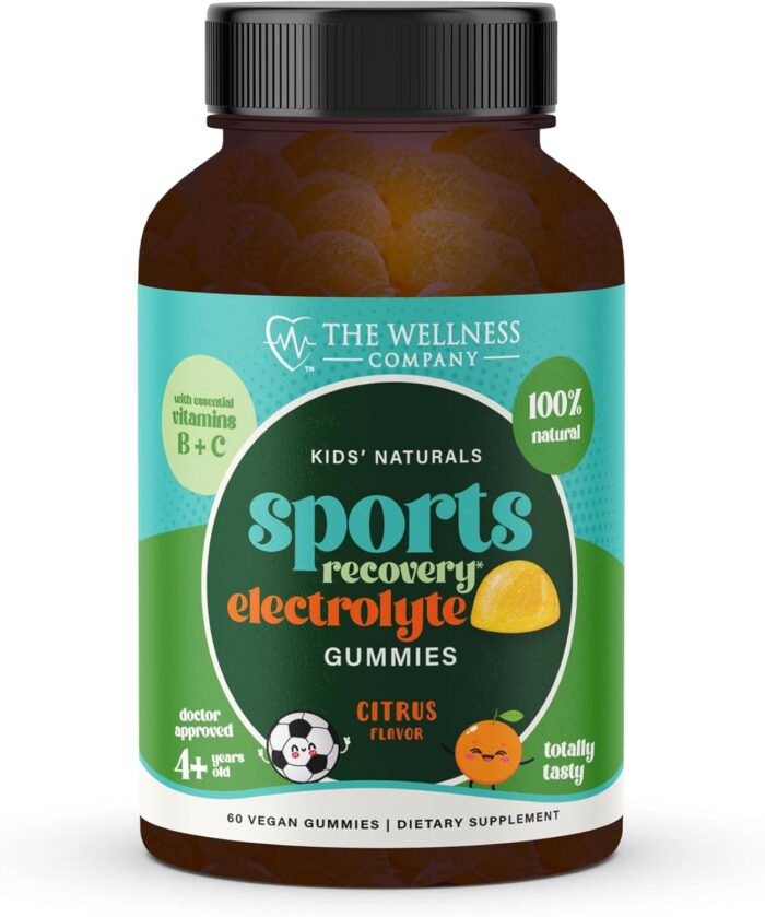The Wellness Company Kids Sports Recovery Gummy Supplement | 60 Gummies - 1 Month Supply | Natural Eloctrlyte Booster with Essential Vitamins and Minerals to Replenish and Hydrate - Image 2