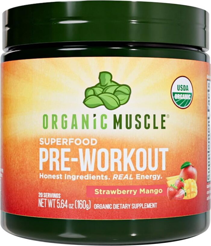 USDA Organic Pre-Workout Powder, Strawberry Mango | Clean Energy Without Jitters | Natural Performance Boost | No Artificial Sweeteners | 20 Superfoods | Low Caffeine, 20 Servings - Image 2