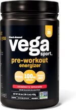 Vega Sport Pre-Workout Energizer, Strawberry Lemonade - Pre Workout Powder for Women & Men, Supports Energy and Focus, Electrolytes, Vegan, Keto, Gluten Free, Non GMO, 1.1 lbs - Image 2
