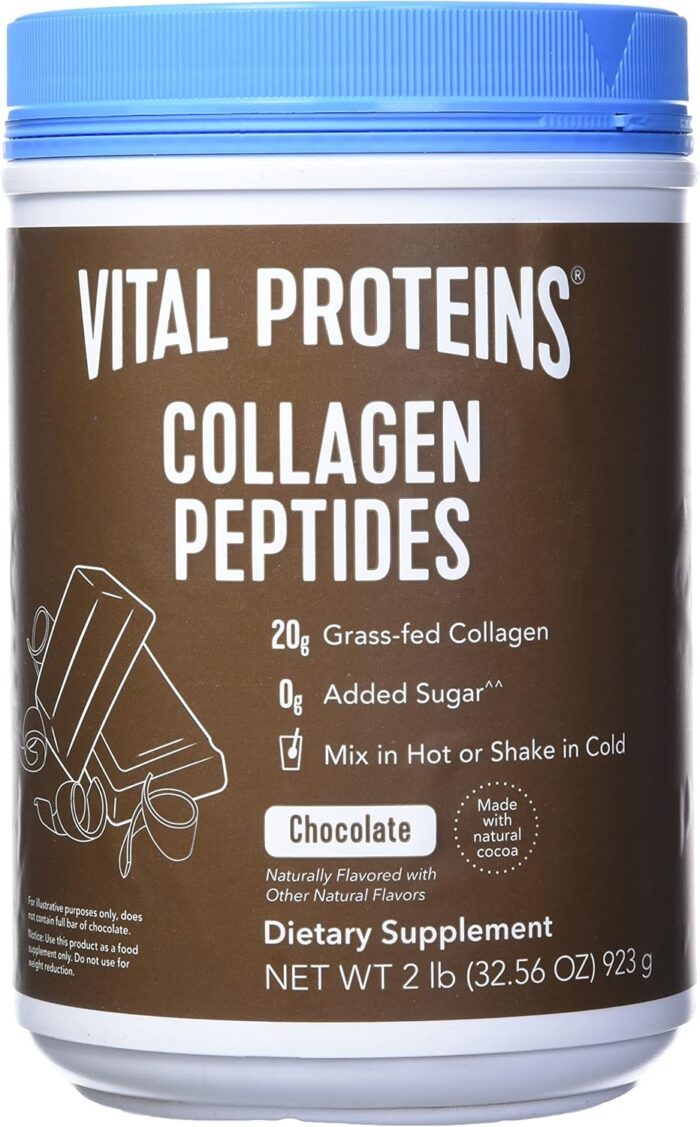 Vital Protein Collagen Peptides, Pasture Raised, Grass Fed, Paleo Friendly, Gluten / Zero Sugar Dairy Free, Chocolate, 32.56 Oz - Image 2