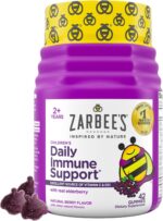 Zarbee's Children's Daily Immune Support Gummies with Real Elderberry + Vitamins A, C, D, E & Zinc to Help Promote a Healthy Immune System, No Artificial Flavors, Gluten-Free, 42 ct - Image 2