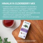 Himalaya Elderberry Mix, Drink Mix Supplement, Immune Support with Elderberry, Zinc, Vitamin C and Holy Basil, Caffeine Free, 10-0.15 oz (4.3 g) Packets, Easy to Mix, Gluten Free - Image 4