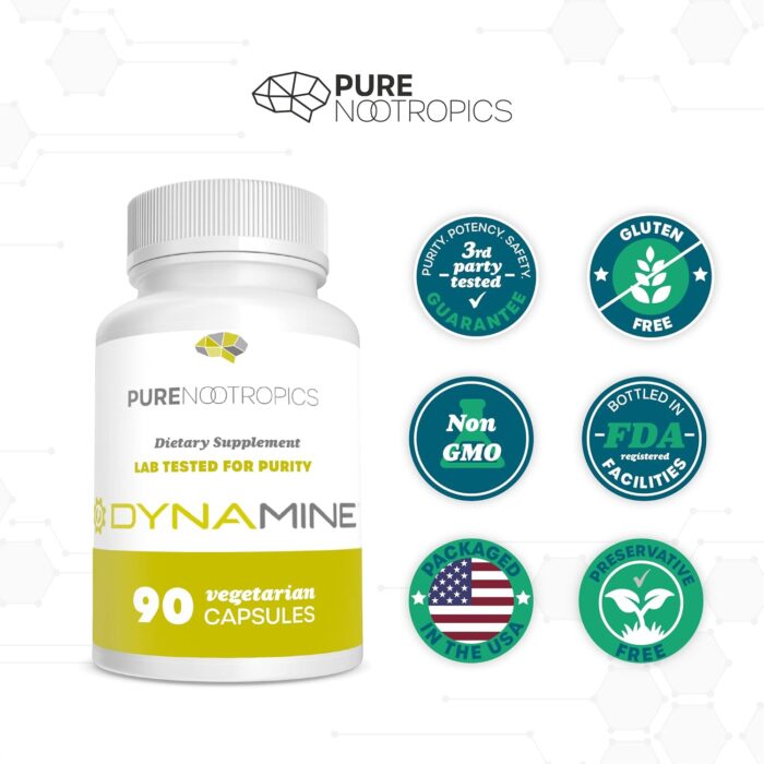 Dynamine (Methylliberine: 1,7,9-tetramethyluric Acid) 100 mg Capsules (90) | Increased Energy, Focus & Alertness | in House & Rigorous 3rd Party Testing for Higher Purity & Potency - Image 5