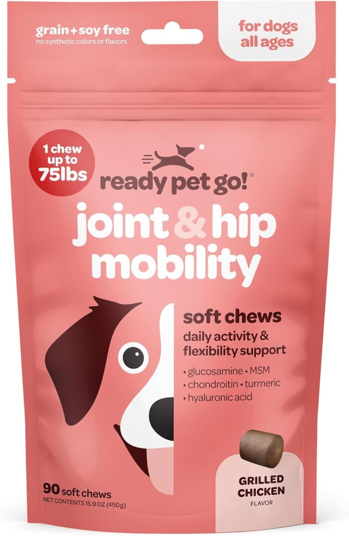 Hip and Joint Chews for Dogs | Dog Glucosamine Chews for Comfort & Mobility with Chondroitin MSM & Turmeric | Dog Joint Supplement for All Ages & Sizes | NASC Certified & Made in The USA | 90 Chews - Image 9