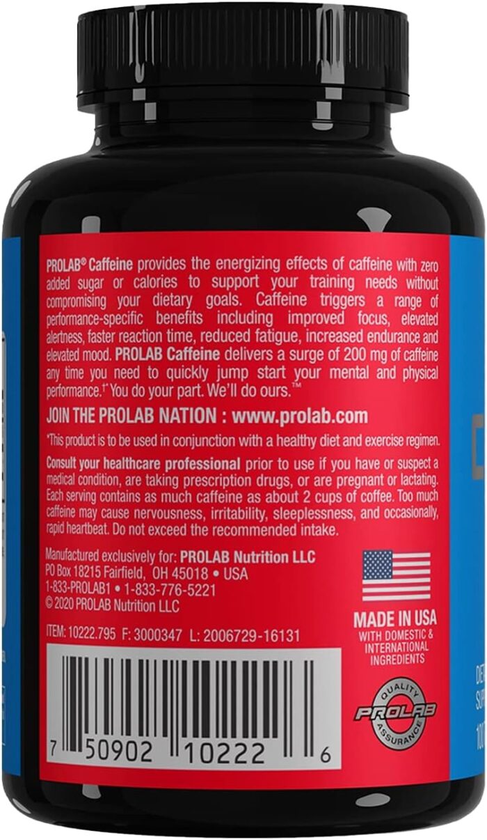 ProLab Caffeine Tablets 100 Count - Image 3