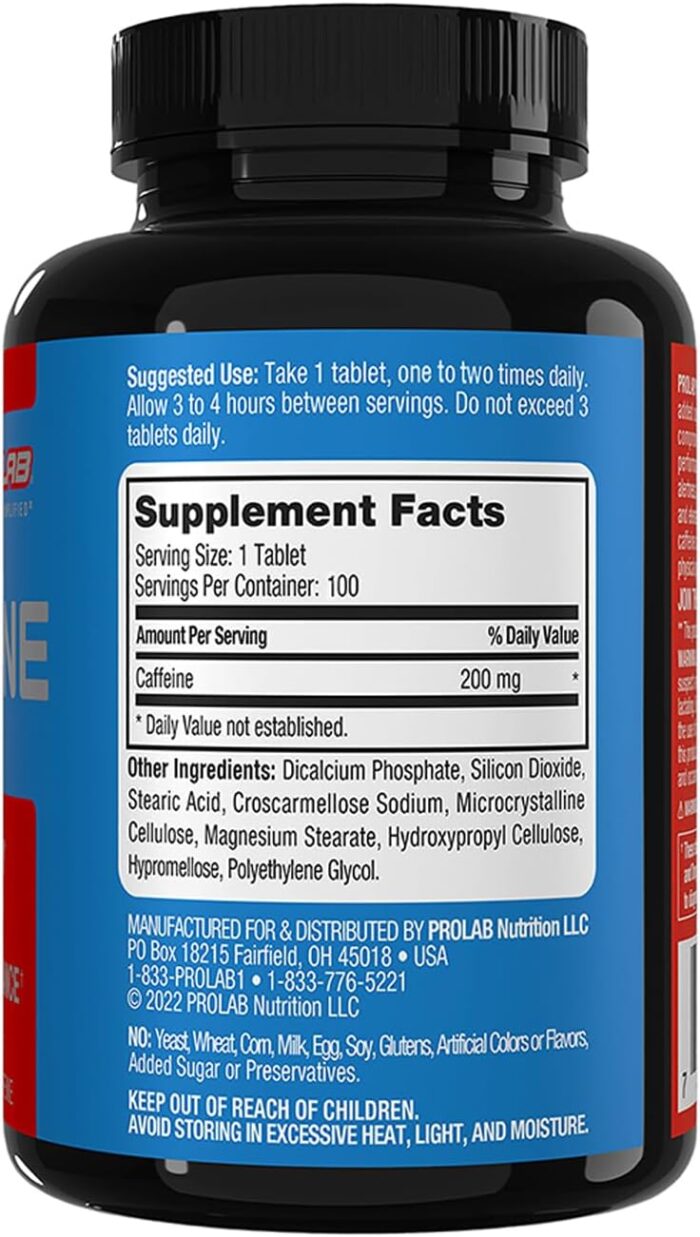 ProLab Caffeine Tablets 100 Count - Image 4