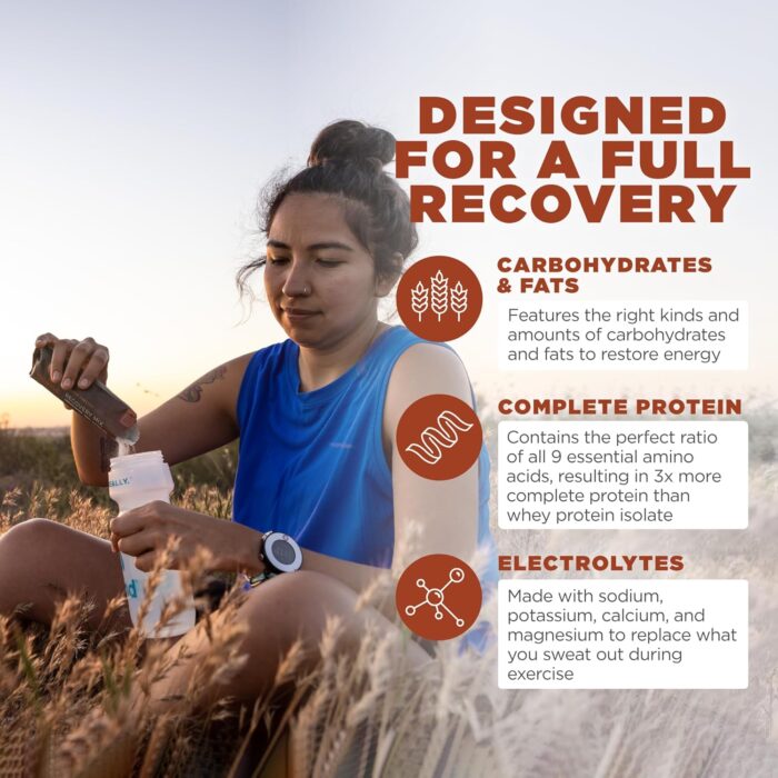 Tailwind Nutrition Recovery Mix, Complete Protein, Carbohydrates, and Electrolytes Powder Drink Mix for Post-Workout, Free of Gluten, Soy, and Dairy, Vegan, 15 Servings, Salted Caramel - Image 4