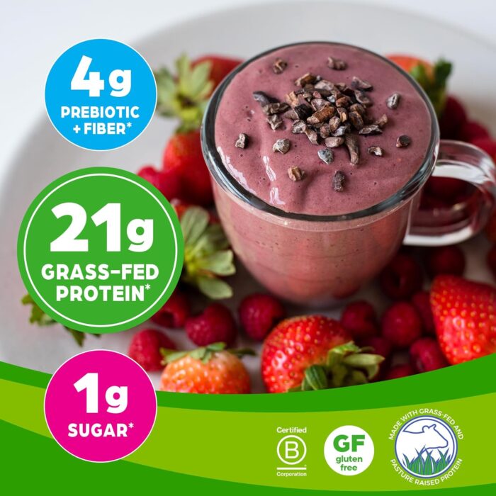 Orgain Whey Protein Powder, Creamy Chocolate Fudge - 21g Grass Fed Dairy Protein, 5g BCAAs, 4g Prebiotic Fiber, No Sugar Added, No Added Hormones, Gluten Free, Kosher, For Shakes & Smoothies - 1.82lb - Image 4