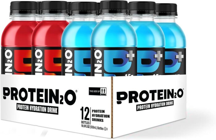 Protein2o 15g Whey Protein Isolate Hydration Drink Plus Energy & Focus, 350mg of Electrolytes, Vitamins B5 & B6, Sugar Free, Energy Variety Pack, 16.9 oz Bottle (Pack of 12) - Image 3