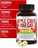 Apple Cider Vinegar Capsules With Ginger, Papaya & Chamomile | 1390mg | Improves Digestion, Energy, Immunity | Soothes Gas & Bloating Issues | Like With Mother | Non-GMO & 100% Natural | 90 Capsules - Image 3