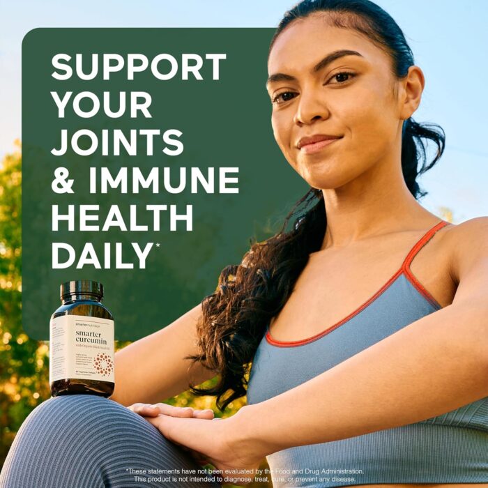 Smarter Nutrition Curcumin Softgels - Vegan High Absorption 400 mg Curcumin Supplement Standardized to 95% Tetrahydrocurcuminoids + Organic Black Seed Oil & Ginger for Joint & Immune Health - 180 Ct - Image 9