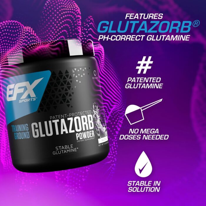 EFX Sports Training Ground Glutazorb Powder | Highly Concentrated, pH Correct Glutamine Supplement | Digestion & Immune Support | 140 Servings (Unflavored) - Image 4
