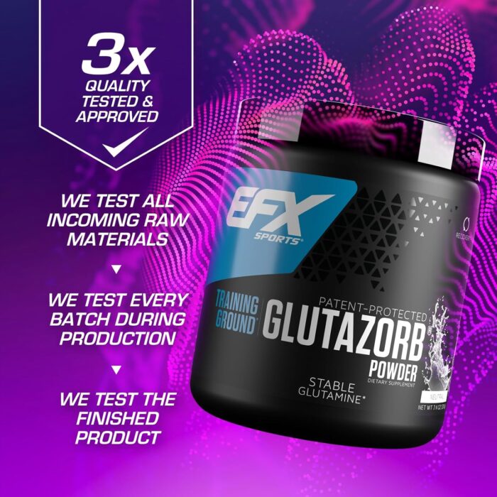 EFX Sports Training Ground Glutazorb Powder | Highly Concentrated, pH Correct Glutamine Supplement | Digestion & Immune Support | 140 Servings (Unflavored) - Image 5