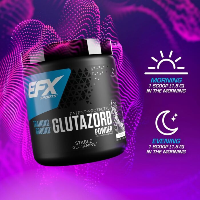 EFX Sports Training Ground Glutazorb Powder | Highly Concentrated, pH Correct Glutamine Supplement | Digestion & Immune Support | 140 Servings (Unflavored) - Image 6