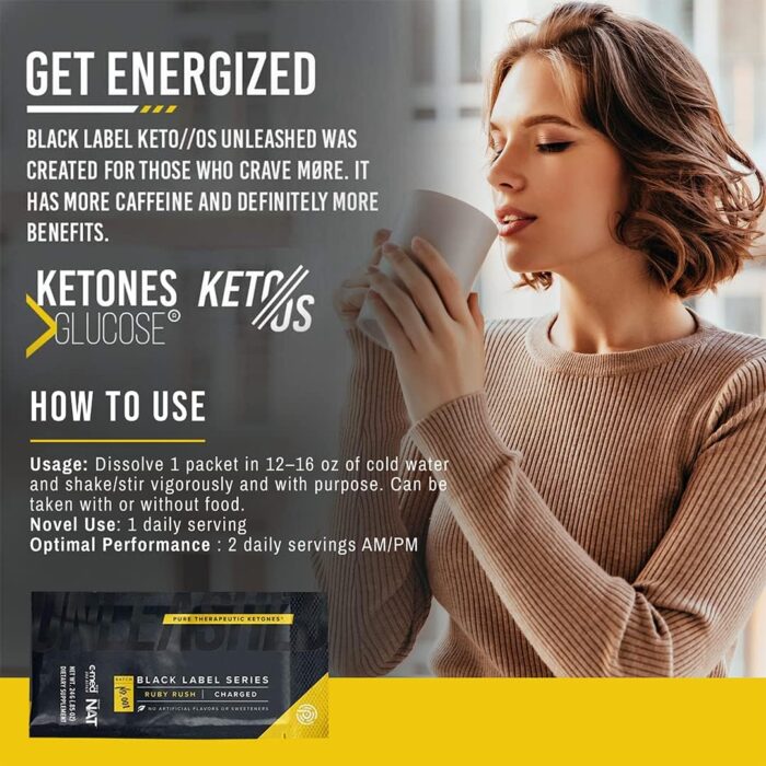 Pruvit Keto//OS Black Label Series Ruby Rush- Charged Pure Therapeutic Ketones for Muscle Growth and Avoiding Muscle Breakdown - .84 OZ - Image 7