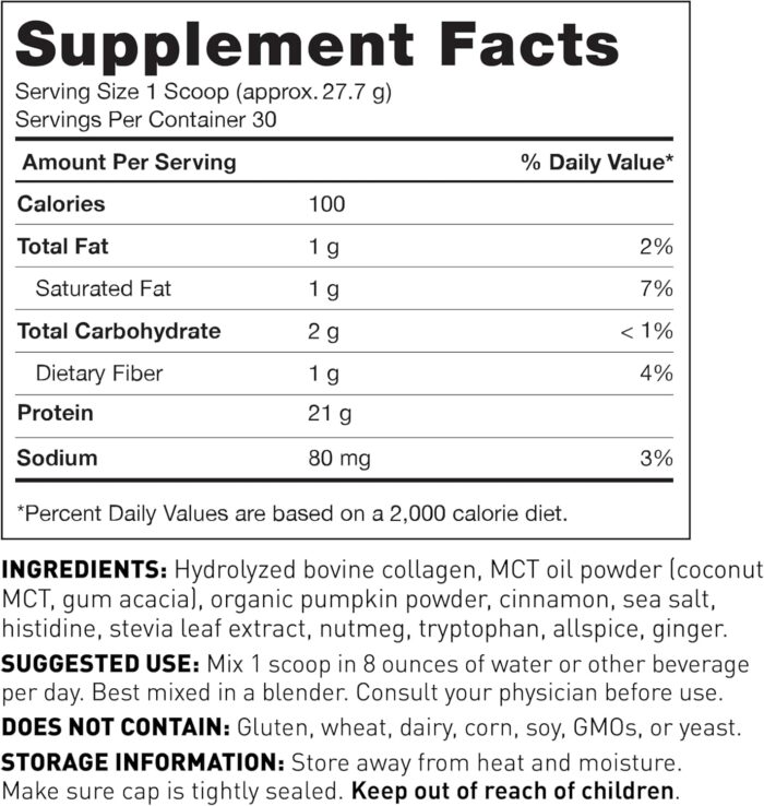 Amy Myers MD Pure Paleo Protein Powder - Clean Grass Fed Pasture Raised Protein - Hormone Free, Non-GMO, Gluten & Dairy Free - Perfect for Keto and Paleo- 29.31 Oz - Pumpkin Spice - Image 3