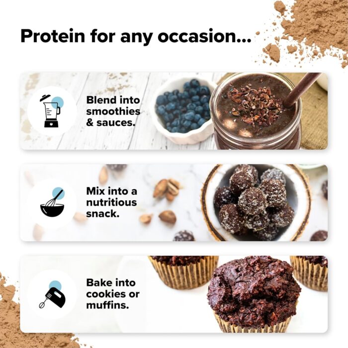 Complement Organic Chocolate Vegan Protein Powder (30 Servings) Low Carb, Low Calorie, Sugar Free, Soy Free, Non-GMO, Non Dairy - Yellow Pea, Pumpkin Seed - 15g Plant Based Protein Powder - Image 6