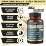 Ashwagandha Extract Capsule - Great Strength - 5in1 Blended Ginger, Turmeric, Rhodiola Rosea & Black Pepper - 90 Capsules for 3 Months - Strength, Spirit & Immune Support - Image 4