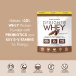 Designer Wellness, Designer Whey, Natural Whey Protein Powder with Probiotics, Fiber, and Key B-Vitamins for Energy, Gluten-Free, Gourmet Chocolate, 2 lb - Image 4