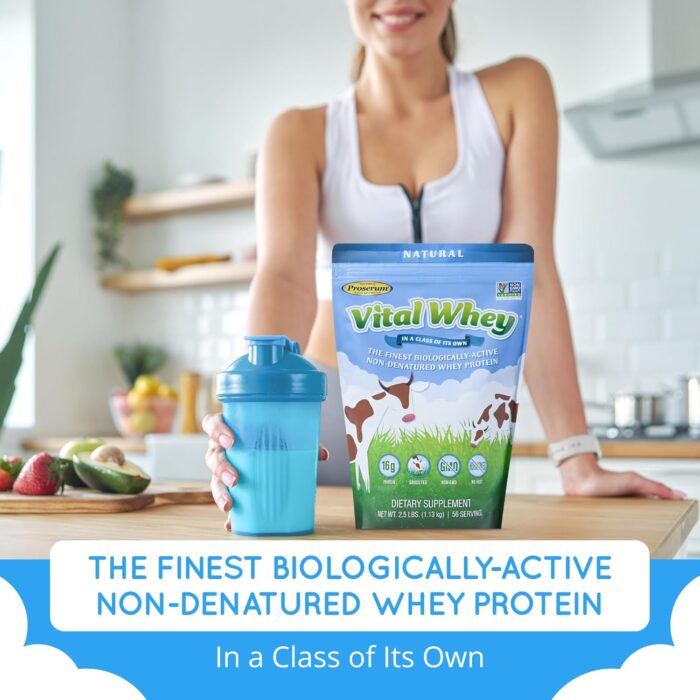 Grass-Fed Whey Protein Powder for Immune Vitality, Natural Vanilla 600g (30 Servings), 15g Protein Per Serve, Vital Whey, Clean Holistic, Wellness Nutrition - Image 3