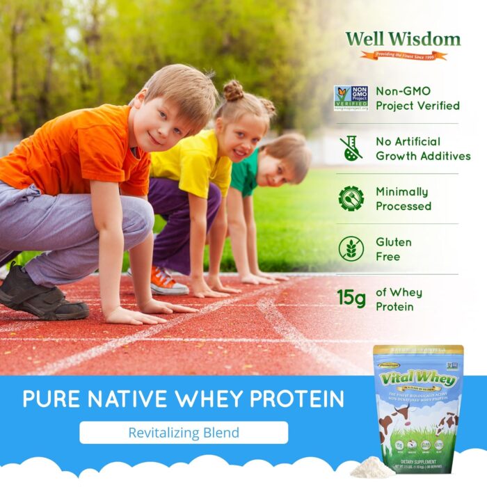 Grass-Fed Whey Protein Powder for Immune Vitality, Natural Vanilla 2.5lbs (56 Servings), 15g Protein Per Serve, Vital Whey, Clean Holistic, Wellness Nutrition - Image 5
