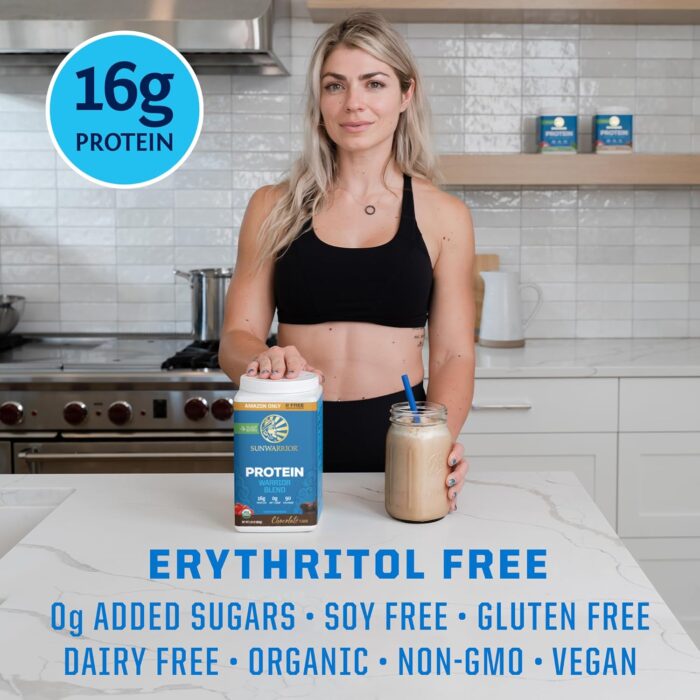 Organic Plant Based Protein Powder | Vegan Organic Protein Powder Chocolate Flavored with BCAA Amino Acids & Hemp Seed Pea Blend | Non-GMO Soy Dairy Filler & Gluten Free (Chocolate, 32 Servings) - Image 6