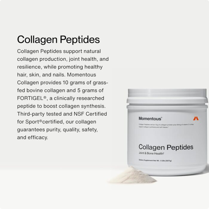 Momentous Grass Fed Collagen Peptides Powder - Collagen Protein Powder with Fortigel & Vitamin-C for Hair, Skin, Nails & Joint Health Support - Packaging May Vary - Image 5