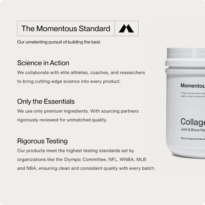 Momentous Grass Fed Collagen Peptides Powder - Collagen Protein Powder with Fortigel & Vitamin-C for Hair, Skin, Nails & Joint Health Support - Packaging May Vary - Image 9