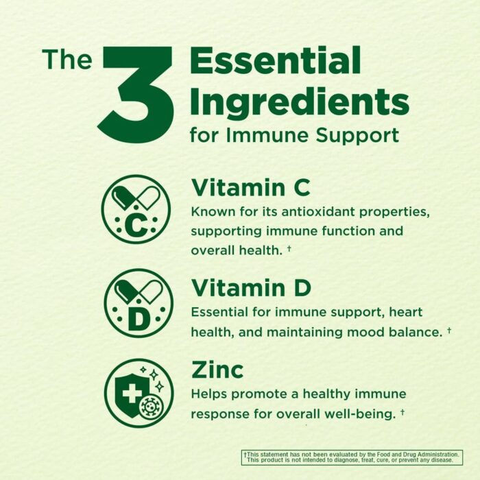 Immunity Immune Boost Vitamin C 900mg, D3 2,500 IU, Zinc 25mg | 72 Veggie Capsules, 72-Day Supply | Immune System Support | Made in USA, Vegetarian-Friendly, 3rd Party Lab Tested - Image 4