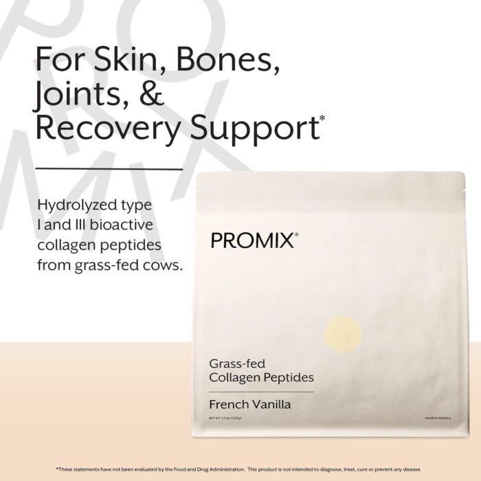 ProMix Nutrition Collagen Peptides, Vanilla - Hydrolyzed Collagen Protein Promotes Healthy Skin, Bones, Joints & Recovery Support - Add to Shakes, Smoothies, Beverages - 2.5 Pound (Pack of 1) - Image 5