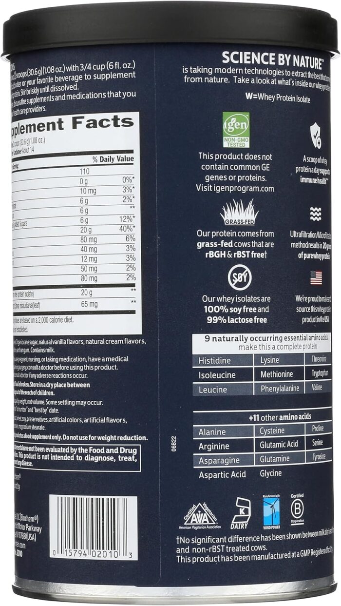 Biochem 100% Whey Isolate Protein - Vanilla Flavor - 15.1 Ounce - Supports Immune Health - Easily Digestible - Refreshing Taste - 20g Vegetarian Protein - Amino Acids - Image 3