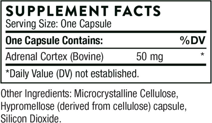 THORNE Adrenal Cortex - Supplement for Cortisol Management - Support Healthy Adrenal Gland Function, Immune System, Stress Management, Fatigue & Metabolism* - 60 Capsules - Image 3