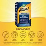 Nature's Way Alive! Men’s 50+ Daily Ultra Multivitamin, High Potency Formula, Supports Healthy Brain, Eyes & Heart*, with Methylated B12, Gluten-Free, 60 Tablets (Packaging May Vary) - Image 4