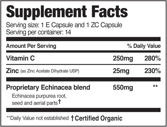EZC Pak 5-Day Tapered Immune Support Booster - Vitamin Immune Support Supplement, Echinacea, Zinc Vitamin C, Immune Boosters for Adults - Immune Support Vitamins (Pack of 6) - Image 3