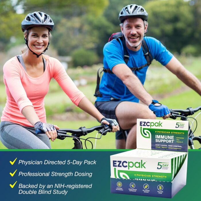 EZC Pak 5-Day Tapered Immune Support Booster - Vitamin Immune Support Supplement, Echinacea, Zinc Vitamin C, Immune Boosters for Adults - Immune Support Vitamins (Pack of 6) - Image 9