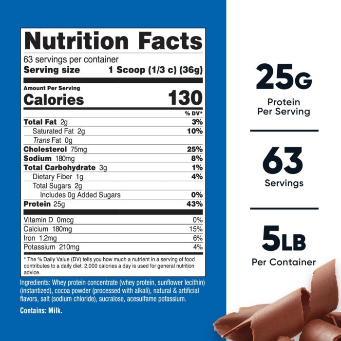 Nutricost Whey Protein Concentrate (Chocolate) 5LBS - Image 3