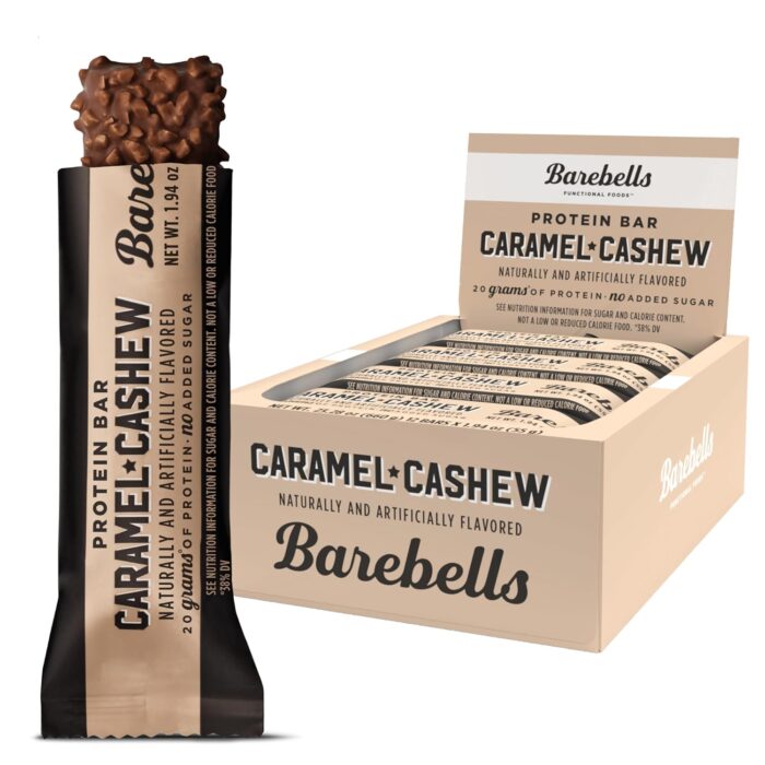 Barebells Protein Bars Caramel Cashew - 12 Count, 20g High Protein Treats - Chocolate Nutrition Bar with 1g Total Sugars - On-The-Go Breakfast or Post-Workout Snack - Image 2