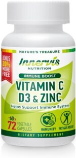 Immunity Immune Boost Vitamin C 900mg, D3 2,500 IU, Zinc 25mg | 72 Veggie Capsules, 72-Day Supply | Immune System Support | Made in USA, Vegetarian-Friendly, 3rd Party Lab Tested - Image 2