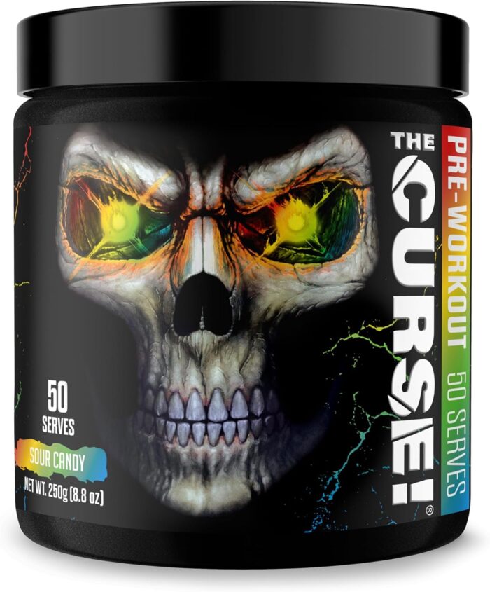 JNX SPORTS The Curse! Pre Workout Powder for Men & Women, Caffeine, Beta-Alanine, Creatine, L-Citrulline, 50 Servings, Sour Candy Flavor – Boost Energy, Strength & Focus - Image 2