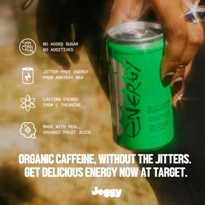 Joggy Clean Energy Drink | Solar Mango (12pk) | Organic Pre Workout Beverage with 150mg Guayusa Caffeine & No Added Sugar | Plant-Based, Gluten Free, Non-GMO, Vegan, Non-Jittery Focus Drink - Image 2