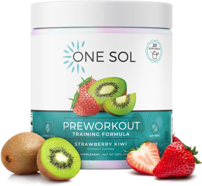 One Sol Pre-Workout for Women, Enhanced Pump & Focus, No Jitters Or Crash, Natural Ingredients, 100% Vegan, Gluten Free & Soy Free, (Strawberry Kiwi) - Image 2