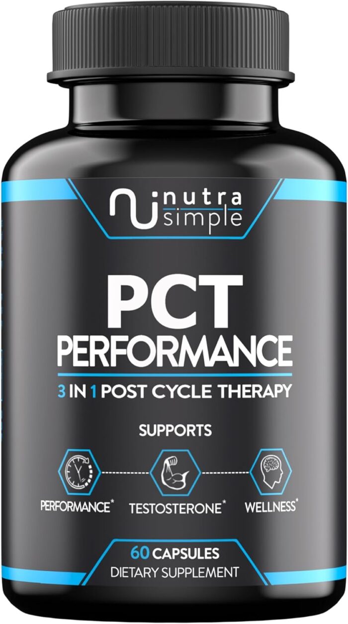 PCT Supplement for Men, 3-in-1 Post Cycle Support & Natural Booster with Estrogen Blocker, Liver Support Formula, Made in USA, with Fenugreek, Chrysin, Tongkat Ali, Milk Thistle - 60 Capsules - Image 2